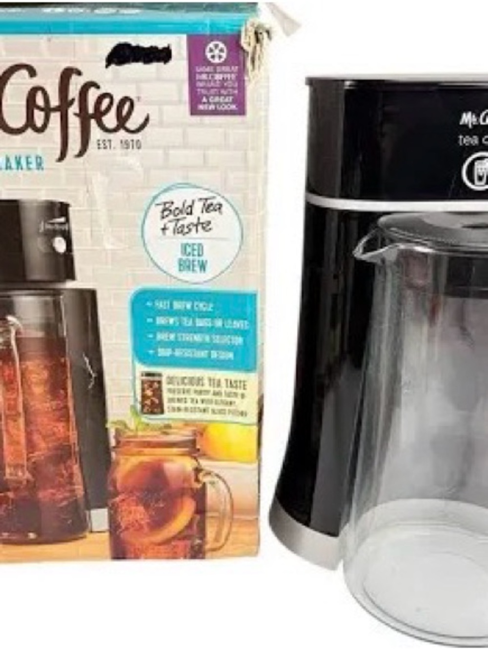 Mr. Coffee Tea Café Iced Tea Maker BVMC-TM33 Complete w/ Pitcher Tested Working